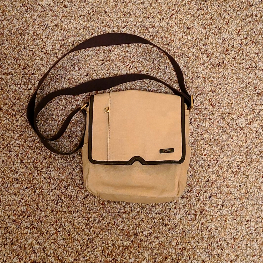 Tumi Tan Canvas bag